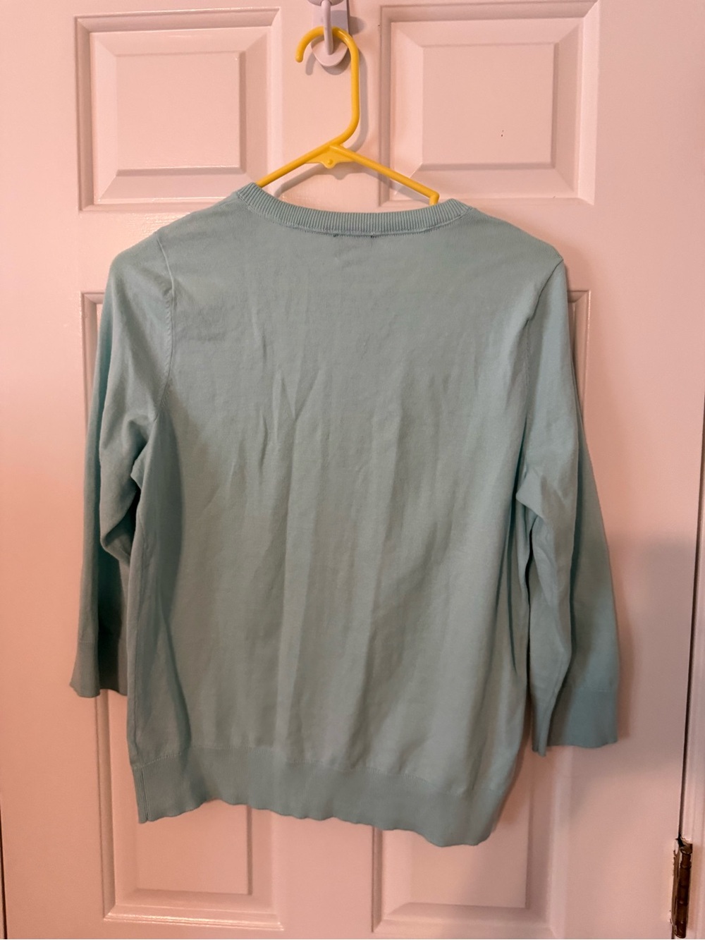 Light Aqua Crewneck Button-Front Sweater - Picture 2 of 2